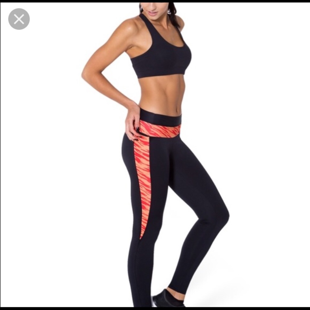 Blackmilk Apricot Zebra Ninja pants